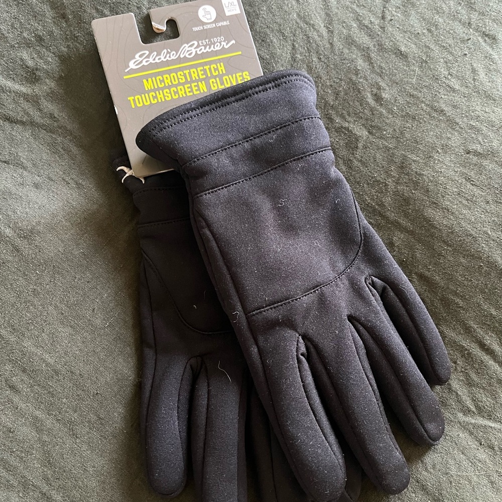 Eddie Bauer Charcoal Microstretch Touchscreen Gloves